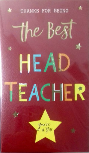 Picture of THANKS THE BEST HEAD TEACHER CARD